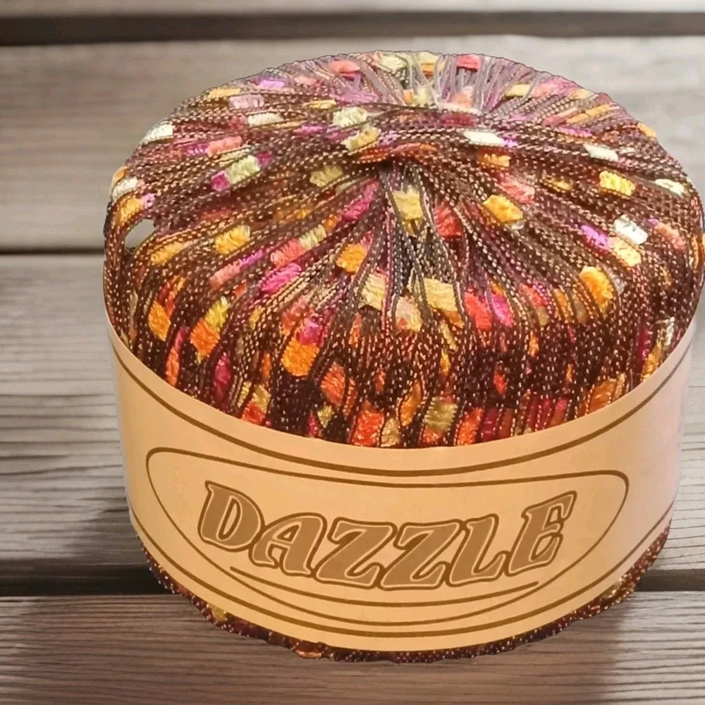 Knitting‎ Fever Dazzle Ladder Yarn #73 Metallic Craft Knit Crochet  NEW